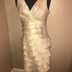 London Times Sleeveless Champagne Dress 8